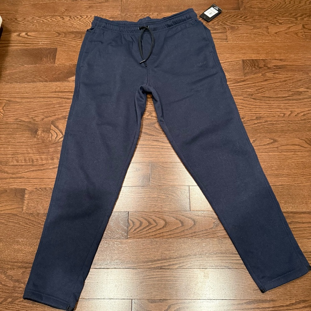 Mitre Pants Blue Mens Large Proflow Moisture Wicking Fleece Joggers w/Pockets